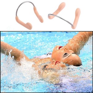 Pinza Nasal de Silicona Suave Antideslizante, Color Piel, con Alambre de Acero Ajustable, Accesorio para Deportes Acuáticos y Natación - Product Image 3