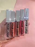 Gloss à Lèvres Maquillage de Qualité Supérieure avec Lumière LED et Tube Miroir, Étiquette Privée, Hautement Pigmenté, Mat ou Brillant, Végan