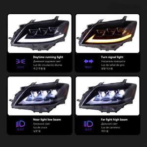 Phares LED <span class=keywords><strong>H7</strong></span> pour Toyota Camry 2009-2011 – Kit de modification avec lentille DRL et clignotant dynamique ambre – Ajustement parfait - Product Image 3