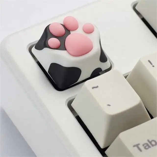 マルチカラーかわいいゾモ猫爪キーキャップメカニカルキーボードABSシリコンキーキャップ