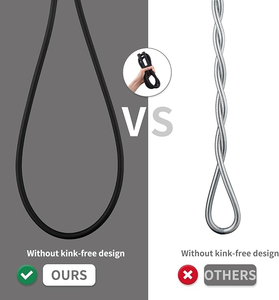 Tuyau de douche flexible en PVC noir de haute qualité, 1,5 m et 2 m, anti-fuite, non toxique, anti-pli, pour douchette de salle de bain - Product Image 5