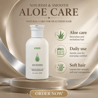 Après-shampoing capillaire à l'aloe vera, sans silicone et au pH équilibré pour des cheveux lisses et sans frisottis, fabrication OEM disponible, fabriqué en Chine