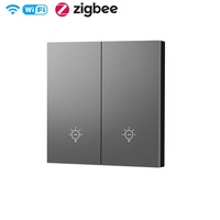 Interruptor de Luz Inteligente LAPU Negro, Blanco, Gris, Dorado, Neutro, Compatible con Tuya Zigbee, Botón de Presión para PC, Interruptor de Pared de 3 Vías, Funciona con APP