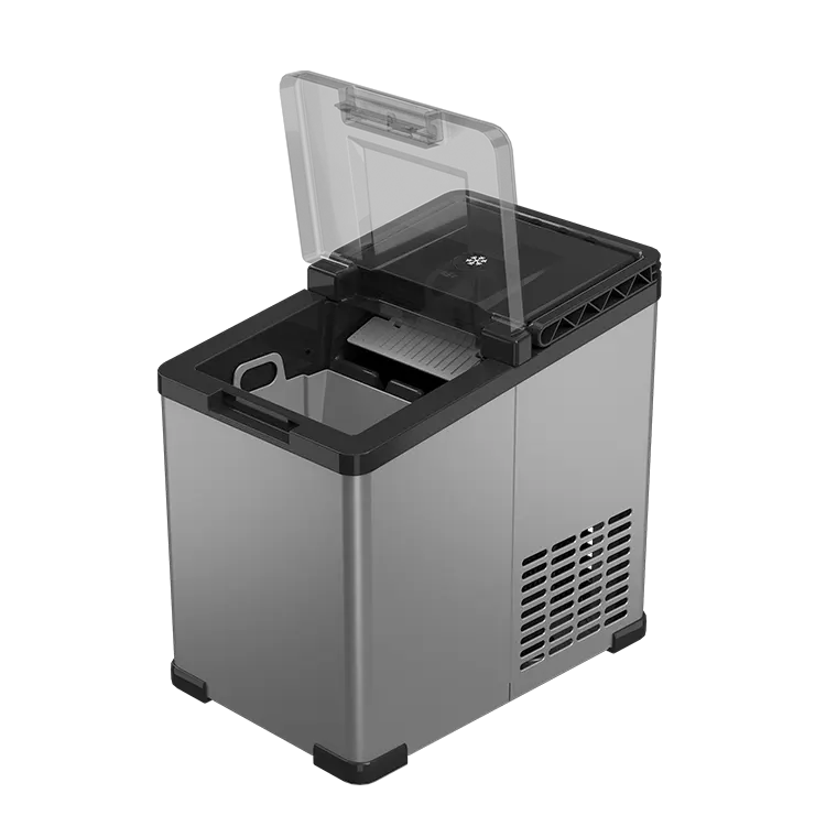 Портативный льдогенератор с ручкой ICE16, 16 л, быстрое приготовление кубиков льда, 12 В/24 В постоянного тока, льдогенератор для двойного использования в автомобиле, дома, ресторане