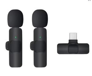 K9 Chất Lượng Cao Năng Động <span class=keywords><strong>Microphone</strong></span> Không Dây Âm Thanh Ghi Âm Lavalier Cho Điện Thoại thông minh Máy Ảnh Đa Hướng Hai Tai Loa - Product Image 1