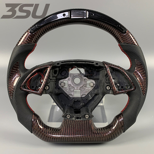 Volante Deportivo de Fibra de Carbono y Cuero para <span class=keywords><strong>Camaro</strong></span> C7 SS <span class=keywords><strong>ZL1</strong></span> 1LE 2015+, Universal para Interiores de Auto, Estilos Más Vendidos - Product Image 1