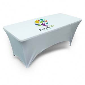 Housses de table et bannières publicitaires en polyester élastique pleine couleur, adaptables (6/8 pieds), pour stand d'exposition - Product Image 2
