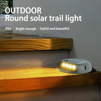 Lumière solaire circulaire lumineuse latérale pour extérieur chemin de promenade parc escalier marche IP65 étanche pied tréteau chemin lumineux