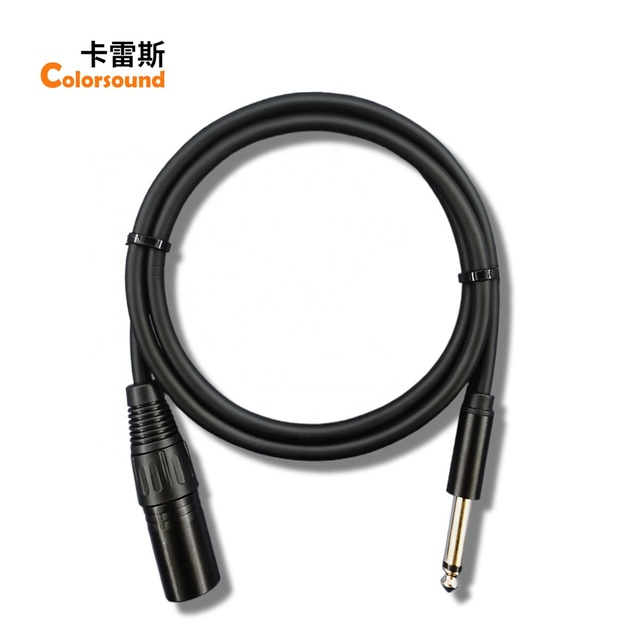 6.35mm 6.5mm TS Mono Male Plug to 3-pin XLR Male Audio Microphone Cable