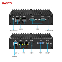 Mini PC Industrial de Escritorio, Económico, con Celeron J1900/N2840, Sin Ventilador, Doble LAN, 2*COM, 6*USB, DDR3, 8GB de RAM, Cuatro Núcleos, VGA, X86, Linux
