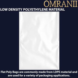 ถุงพลาสติกใสแบบแบน Omrani หนา 1.5 มิล ขนาด 9 x 24 นิ้ว จำนวน 100 ใบ ผลิตจาก LDPE ปิดผนึกสามด้าน แบบใช้แล้วทิ้ง - Product Image 3
