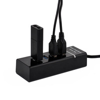 Hub USB 3.0 à 4 ports en métal OEM avec câble de 30cm de Long pour ordinateur portable PC MacBook Mac Pro Mac Mini iMac Surface Pro et plus