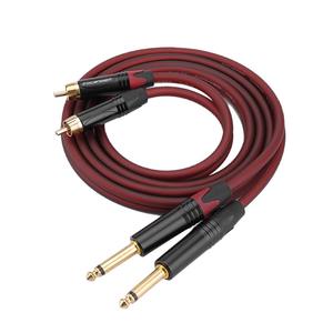 Câble Audio double RCA vers double 6.5mm, pour amplificateur, mélangeur, pédale d'effet de guitare, haut-parleur, carte son - Product Image 4