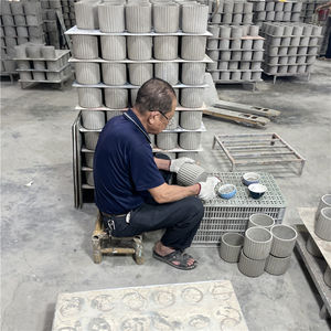 Grande jardinière en fibre <span class=keywords><strong>de</strong></span> verre avec logo personnalisé, décoration <span class=keywords><strong>de</strong></span> sol <span class=keywords><strong>de</strong></span> jardin, grands pots <span class=keywords><strong>de</strong></span> fleurs en béton - Product Image 5