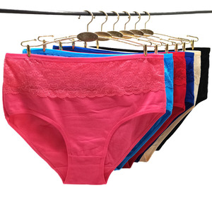 High Waist Mommy Underwear For Ladies Big Yards 2xl/3xl/4xl Large Size Lady <strong>Mum</strong> Pants Pure Color Cotton Women's Underwear - Product Image 1