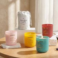 Benutzer definierte Luxus Aroma therapie Soja Duftglas Glas Kerze Home Decor Private Label Natürliches Pflanzen wachs Gel Paraffin Wachs Bulk