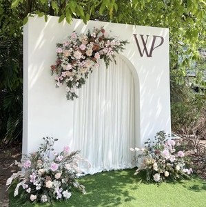 Dekoratif çiçekler ve bitkiler ile özel beyaz Siding olay parti düğün zemin kemer - Product Image 6