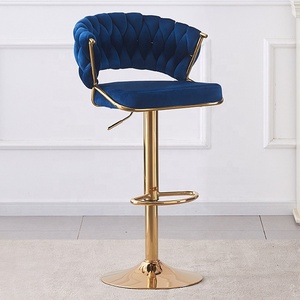 <span class=keywords><strong>Taburetes</strong></span> de Bar para el hogar, <span class=keywords><strong>taburetes</strong></span> <span class=keywords><strong>altos</strong></span> de Metal nórdico de lujo de cuero dorado para cocina, silla alta moderna de terciopelo, muebles <span class=keywords><strong>baratos</strong></span>, <span class=keywords><strong>taburetes</strong></span> de Bar <span class=keywords><strong>con</strong></span> <span class=keywords><strong>respaldo</strong></span> - Product Image 3