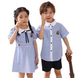 Primary School Uniform Kindergarten Kid's Uniforms shirt shorts dress skirt Suit Cotton Children's School Uniform small size