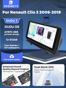 DUDUAUTO pour <span class=keywords><strong>Renault</strong></span> <span class=keywords><strong>Clio3</strong></span> 2006-2019, système multimédia Android modifié pour voiture, navigation Bluetooth, Car-play, écran de recul - Product Image 2