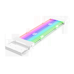 Cộng với V2 24Pin <span class=keywords><strong>RGB</strong></span> cáp mở rộng 220mm argb GPU <span class=keywords><strong>RGB</strong></span> 24 pin ATX dây Neon Hỗ trợ M/B Aura Sync M/B 5V argb - Product Image 5