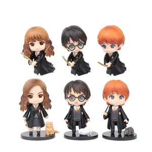 6PCS/Set Generation 1 Harry wizard Anime Character Doll Hand-made Decoration Children's Toy Car Decoration Model Doll