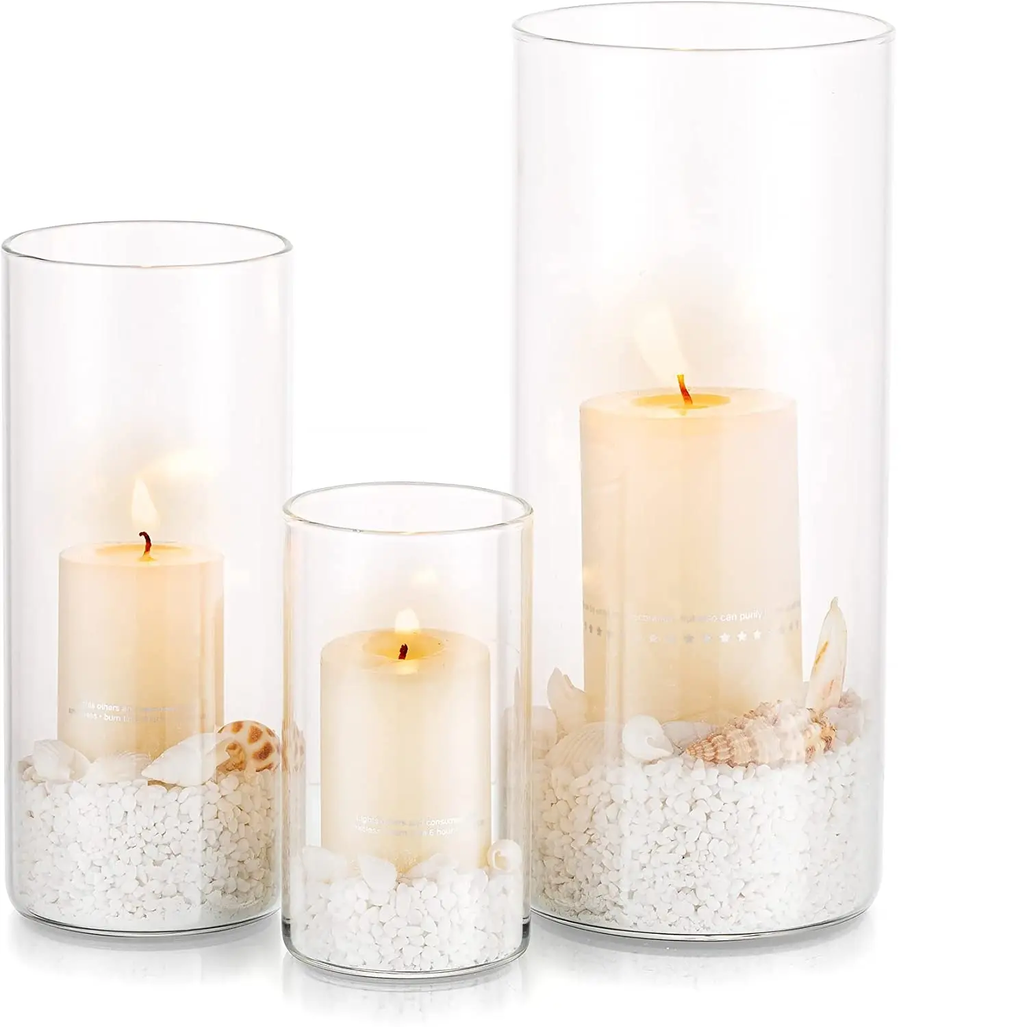 Glass Cylinder Candle Holder Vase Clear with Different Sizes,Cylinder Vases , Glass Vases for Centerpieces for Hom