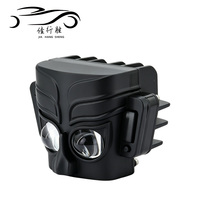 Nouveau design, double lentille de projecteur, forme de masque rétro, phare LED pour moto, feux auxiliaires de conduite, accessoires pour moto