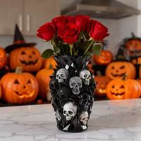 Nouveautés Halloween 2026 : Vase Squelette Créatif en Résine 15 cm – Décoration de Table Thème Halloween