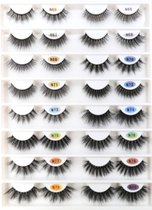 All'ingrosso ciglia naturali all'ingrosso 5d soffice striscia piena di finto visone ciglia di cotone nero finte ciglia private label - Product Image 4