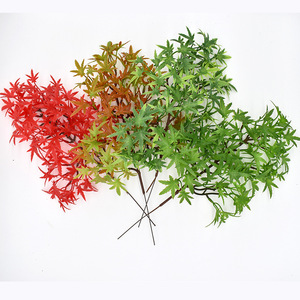 Ruyin Ramas de Hojas de Arce Artificiales de 10cm-30cm, Ramo Rojo para Decoración de Paisajes - Product Image 4