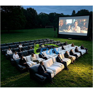 Gradas Inflables Portátiles de PVC para Exteriores, Silla de Cine, Asientos Plegables Tipo Sofá para <span class=keywords><strong>TV</strong></span> con Toldo para Cualquier Deporte - Product Image 2