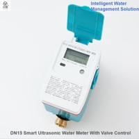 Compteur d'eau intelligent numérique à ultrasons DN15 en laiton, contrôlé à distance, avec vanne, directement de l'usine