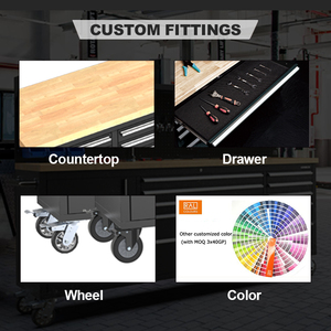 Kinbox Caja de herramientas mecánicas de acero inoxidable de <span class=keywords><strong>84</strong></span> "con herramientas Bandeja de EVA para el hogar - Product Image 6