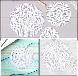 Maille en plastique circulaire, feuille de toile, artisanat de fil acrylique de point de croix, projet de crochet de tricot - Product Image 4