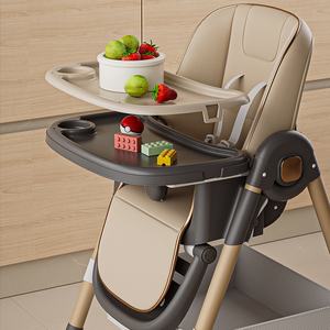 Chaise haute pour bébé multifonctionnelle pliable et réglable en hauteur, chaise à manger pour bébé, chaise à bascule de sécurité pour la cuisine - Product Image 1