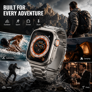<span class=keywords><strong>Bracelet</strong></span> en acier inoxydable à trois perles avec coque intégrale en PC compatible avec <span class=keywords><strong>Apple</strong></span> <span class=keywords><strong>Watch</strong></span> S10 46 45 44 41 40MM - Product Image 5