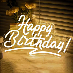 Joyeux anniversaire acrylique LED peinture <span class=keywords><strong>la</strong></span> fête est mise en place dans une atmosphère <span class=keywords><strong>de</strong></span> décor artistique avec carte <span class=keywords><strong>de</strong></span> mot Led néon lueur - Product Image 3