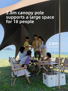 Carpa de <span class=keywords><strong>Camping</strong></span> Primitiva Tipo Glamping en Forma de Mariposa, <span class=keywords><strong>para</strong></span> las Cuatro Estaciones, <span class=keywords><strong>Todo</strong></span> en Uno, Fácil de Montar, Despliegue Rápido, 210 Oxford con Revestimiento Negro, Protección Solar - Product Image 4