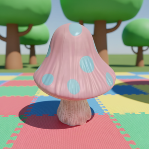 New Arrival Matte Colored Cartoon Mushroom for Easter Party Decoration LED Plastic Sculpture Mushroom Lamp - Product Image 5