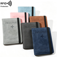 Portefeuilles de voyage en cuir PU 2026 – Étui de passeport portable et fin, porte-cartes, porte-passeport RFID personnalisé