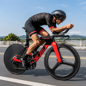 Bicicletta da Triathlon TWITTER T3 in Fibra di Carbonio, 24 Velocità, Ruote a 3 Razze, Manubrio TT, Freni a Disco Idraulici, Bici da Corsa Urbana <span class=keywords><strong>Kona</strong></span> - Product Image 1