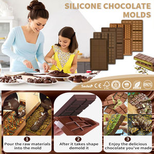 MHC Nouveau design Moule en silicone BTC pour pièces de monnaie rondes et en forme de barre Moules à chocolat 3D en plastique personnalisés pour le bricolage de bonbons et de chocolat - Product Image 2