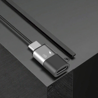 Tout nouveau convertisseur de sortie cc en alliage d'aluminium avec adaptateur USB-C vers USB pour la compatibilité de charge de données de téléphone portable