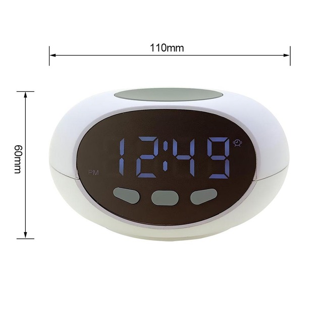 Smart Table Clock for Elderly LCD Back Light Loud English Voice Talking Alarm Battery Powered Living Room Outdoor Use Antique