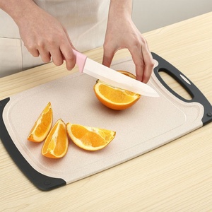 Wholesale 3 Pieces Chopping Board Use Meat Veggie Fruit Cutting <b>Plastic</b> Wheat Straw Cutting Board Set for Home Kitchen - Product Image 5
