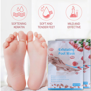 Mascarilla exfoliante para pies con extracto de rosa, 1 par, para el cuidado de la piel seca y agrietada - Product Image 2