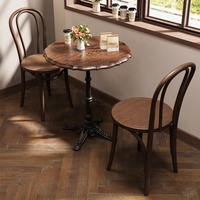 Meubles commerciaux vintage, tables et chaises de restaurant, tables et chaises en bois massif pour bistro musical, bistro et restaurant