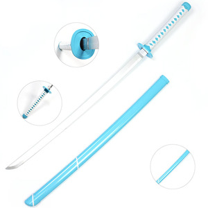 <span class=keywords><strong>Katana</strong></span> Water Hashira <span class=keywords><strong>Tomioka</strong></span> Giyu de 39,7 pouces avec fourreau bleu, lame en bois non affûtée pour cosplay - Product Image 2