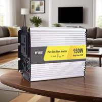 Mini onduleur de puissance 150W à onde sinusoïdale, transformateur de tension DC 12V vers AC 220V 230V avec prise universelle